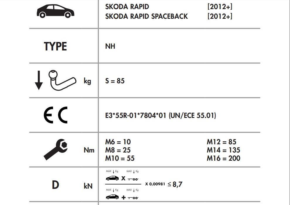 YATAY SÖKTAK SKODA RAPİD