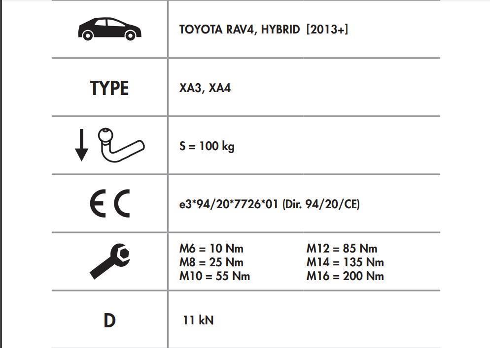 TOYOTA RAV4 DİKEY  SÖKTAK 