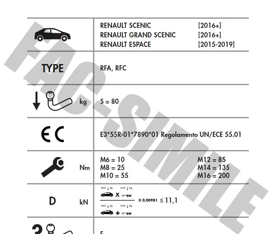 REANULT SCENİC - ESPACE - GRANDSCENİC