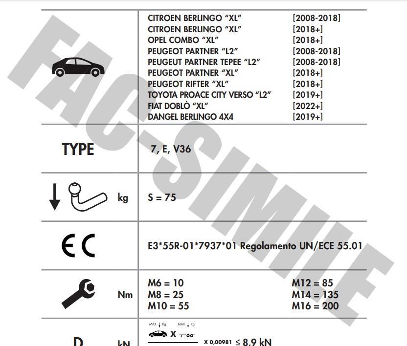 Dikey Sök-Tak Gizli Model UZUN ŞASE CİTROEN  BERLİNGO -  PEUGEOT PARTNER - RİFTER - TOYOTA PROACE CİTY - FİAT DOBLO - OPEL COMBO - PARTNER TEPE