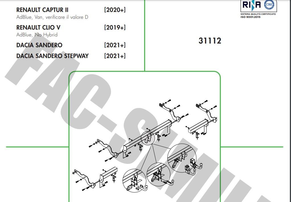 DACİA SANDERO  -  SANDERO STEPWAY  - CLİO - RENAULT CAPTUR - MİTSUBİSHİ COLT 