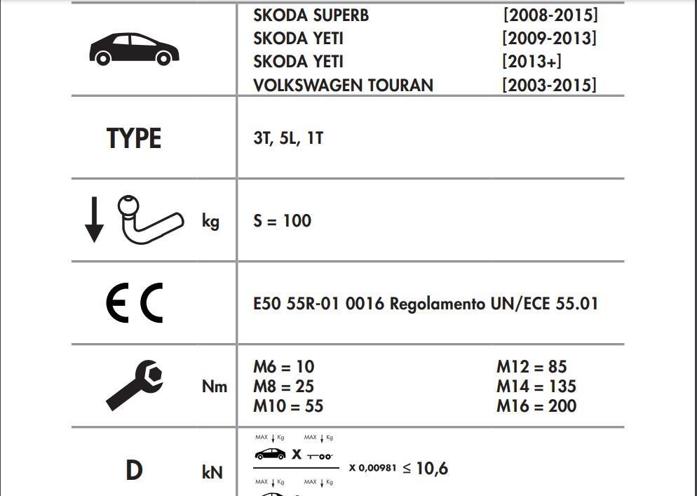 YATAY SÖKTAK SKODA YETİ - SUBERB - VOLKSWAGEN TOURAN