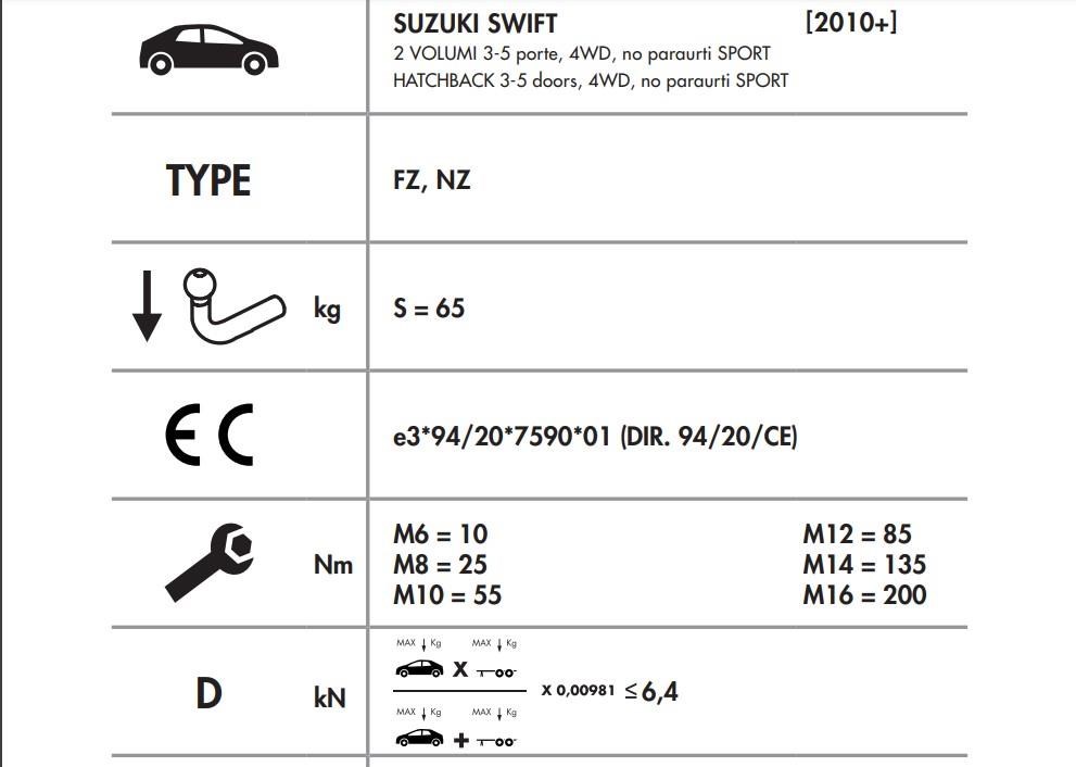 YATAY SÖKTAK SUZUKİ SWİFT 