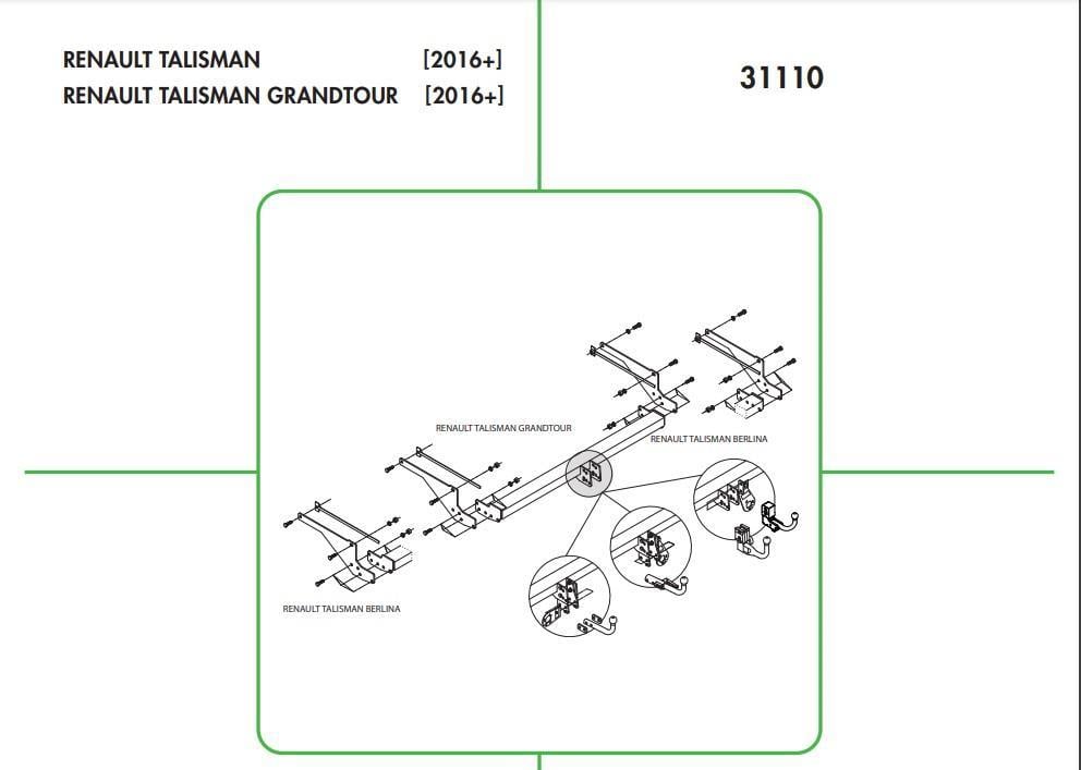 RENAULT TALİSMAN YATAY SÖKTAK