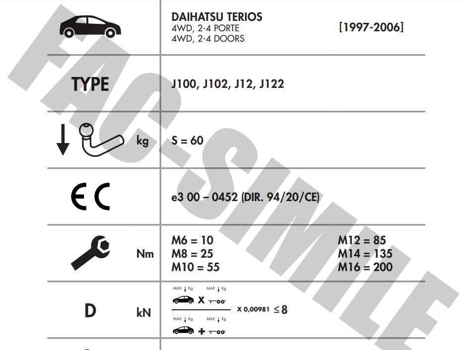  YATAY SÖKTAK DAIHATSU TERİOS 