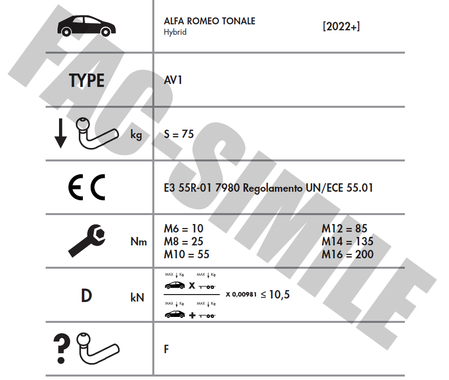 YATAY SÖKTAK Alfa Romeo Tonale