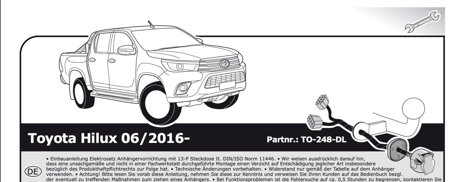 Toyota HILUX (2015 üzeri) Soket Baglantili Orjinal Teisat (ECS) 13 Pin
