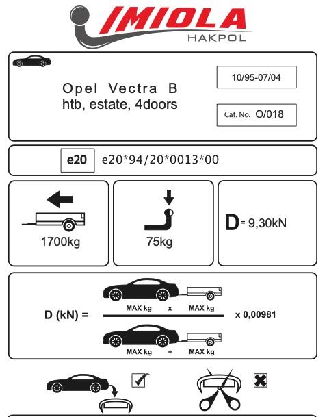 OPEL VECTRA B 1995-2002 Hakpol