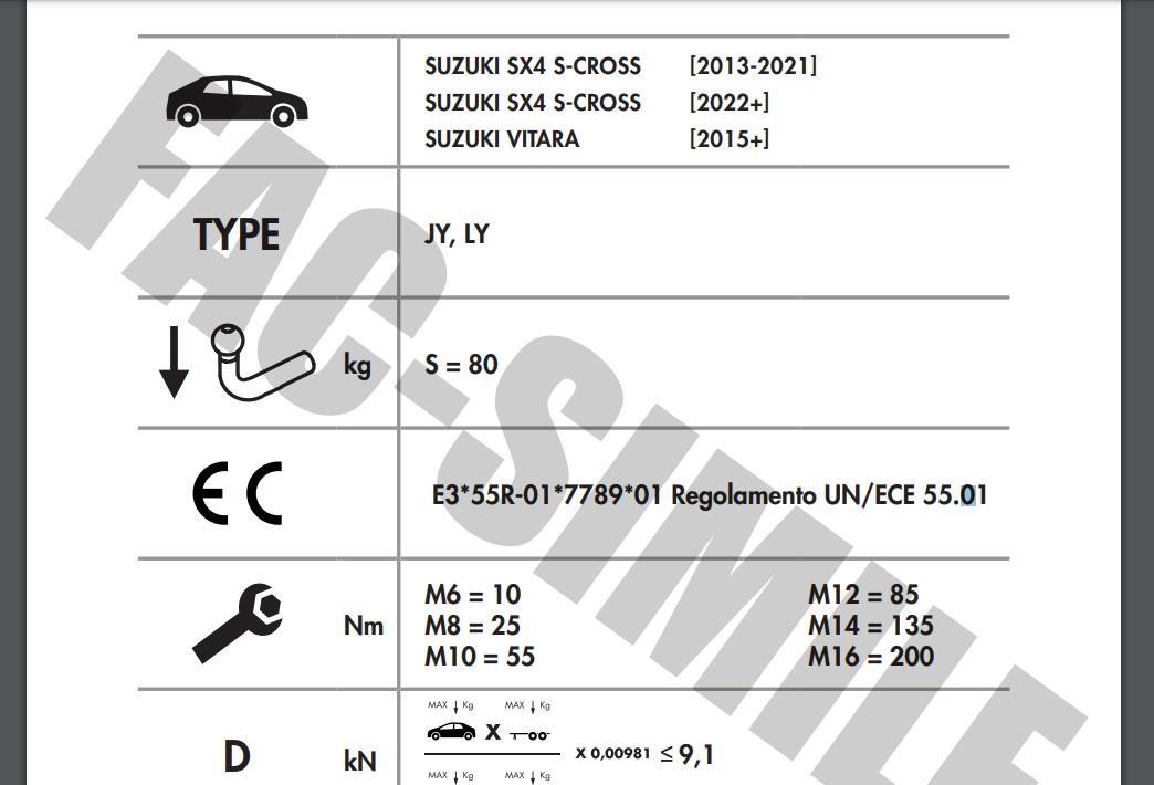 Dikey Sök-Tak Gizli Model SUZUKİ VİTARA - SX4 S-CROSS 