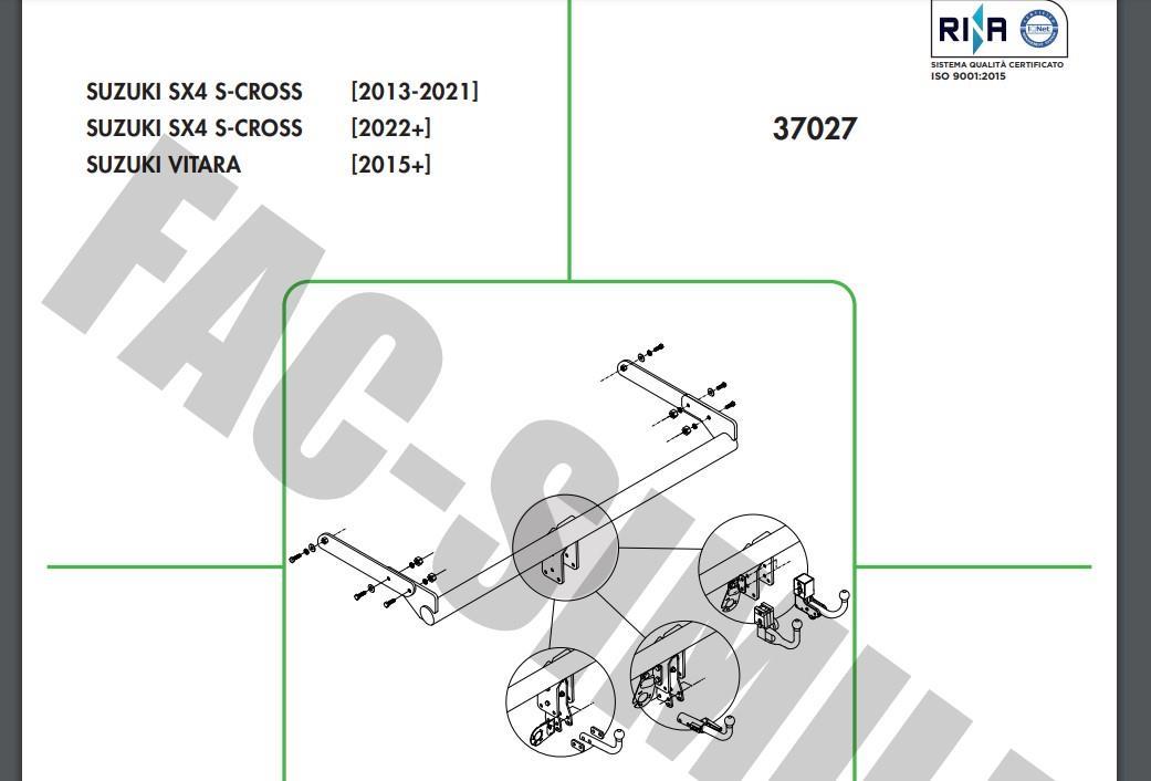 Dikey Sök-Tak Gizli Model SUZUKİ VİTARA - SX4 S-CROSS 