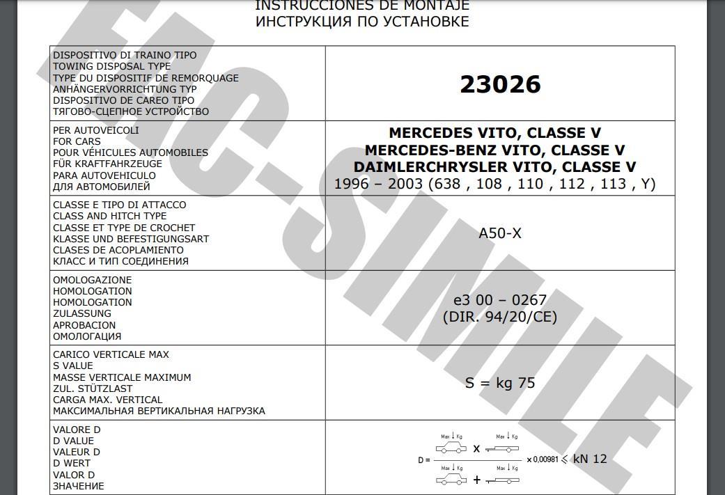 MERCEDES VİTO YATAY SÖKTAK