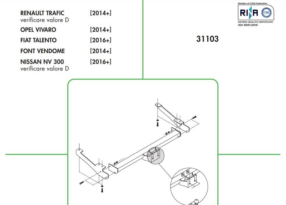 OPEL VİVARO - RENAULT TRAFİC - NİSSAN NV300 - FİAT TOLENTO