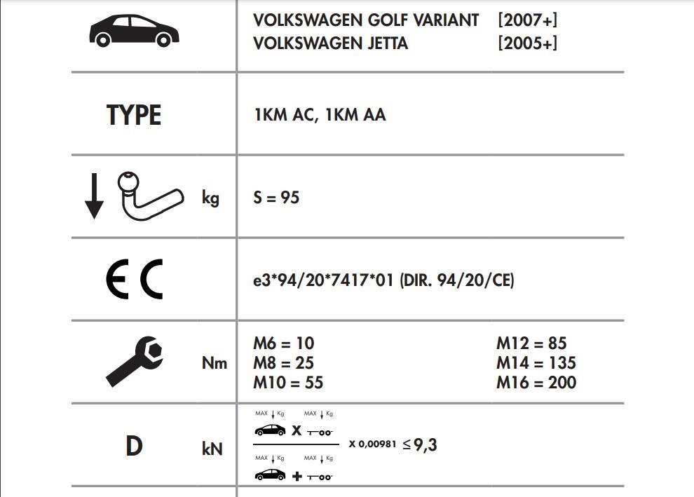 YATAY SÖKTAK VOLKSWAGEN GOLF - JETTA