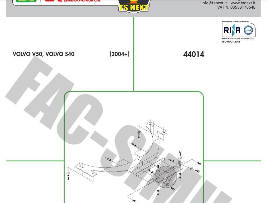 VOLVO S40 - V50  DİKEY SÖKTAK