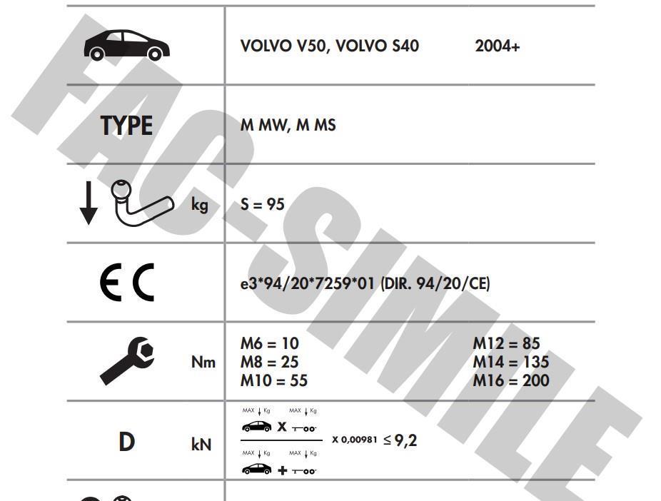 VOLVO S40 - V50  DİKEY SÖKTAK