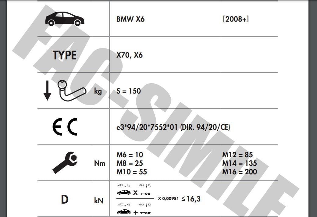 BMW X6 Dikey Sökülebilir Touz
