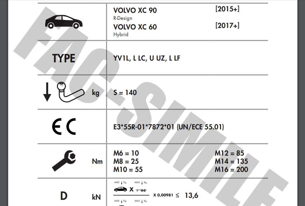 Dikey Sök-Tak Gizli Model VOLVO XC90 - XC60
