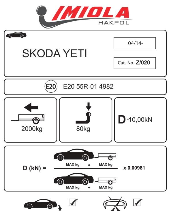 SKODA YETI 2014 sonrasi