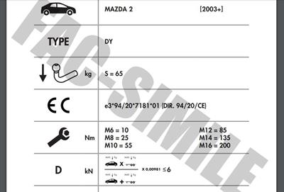 MAZDA 2  YATAY SÖKTAK