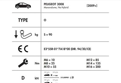 PEUGEOT 3008 DİKEY SÖKTAK