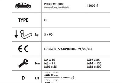 PEUGEOT 3008 YATAY SÖKTAK