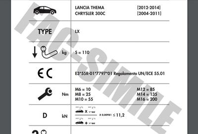 DİKEY SÖKTAK CHRYSLER  300C  -  LANCİA THEMA 