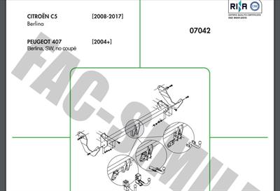 DİKEY SÖKTAK CİTROEN C5 - PEUGEOT 407