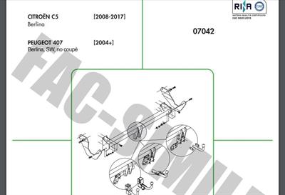 YATAY SÖKTAK CİTROEN C5 - PEUGEOT 407