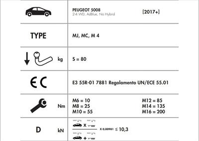 DİKEY SÖKTAK PEUGEOT 5008