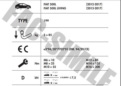 YATAY SÖKTAK FİAT 500 L 