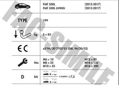 DİKEY SÖKTAK FİAT 500 L 