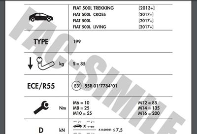 DİKEY SÖKTAK FİAT 500 L 