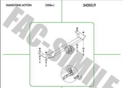 SSANGYONG ACTYON  yatay söktak