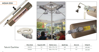 GOLDSUN AQUA ŞEMSİYE 1500 W
