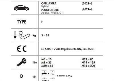 YATAY SÖKTAK OPEL ASTRA - PEUGEOT 308 