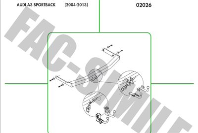 YATAY SÖKTAK Audi A3 2004 - 2013 Arası