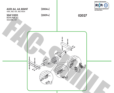 DİKEY SÖKTAK Audi A4  - Seat Exeo 