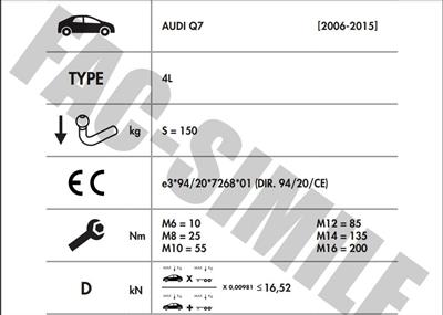 yatay  SÖKTAK AUDİ Q7 - PORCHE CAYANNE - VOLKSWAGEN TOUAREG