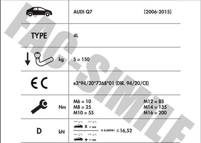 DİKEY SÖKTAK AUDİ Q7 - PORCHE CAYANNE - VOLKSWAGEN TOUAREG