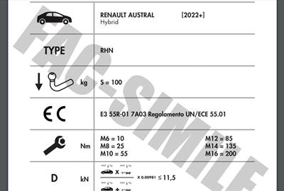 YATAY SÖKTAK RENAULT AUSTRAL