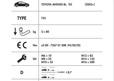 TOYOTA AVENSİS YATAYSÖKTAK