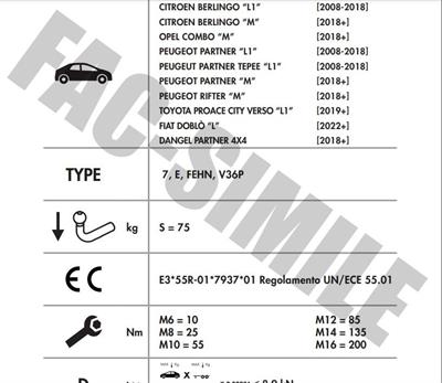 Dikey Sök-Tak Gizli Model KISA ŞASE CİTROEN  BERLİNGO - PEUGEOT PARTNER - RİFTER - TOYOTA PROACE CİTY - FİAT DOBLO - OPEL COMBO - PARTNER TEPE Dikey Sök-Tak Gizli Model 