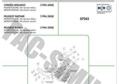 YATAY SÖKTAK CİTROEN BERLİNGO - PEUGEOT PARTNER - RANCH