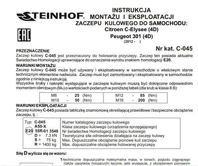 CİTROEN C - ELYSEE - PEUGEOT 301
