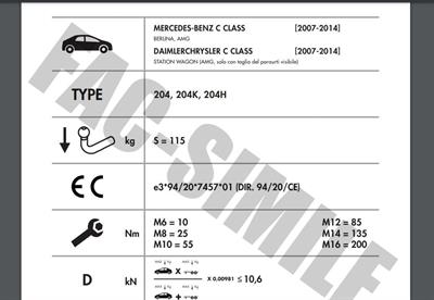 MERCEDES C SERİSİ YATAY SÖKTAK