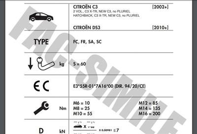 YATAY SÖKTAK CİTROEN C3 - DS3 - CS XTR