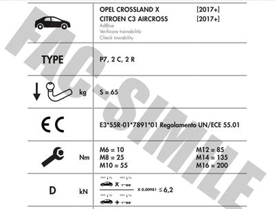 Dikey Sök-Tak Gizli Model OPEL CROSSLAND - CİTROEN C3 AİRCROSS