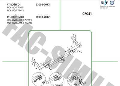 DİKEY SÖKTAK PEUGEOT 5008 - CİTROEN C4 PİCASSO 