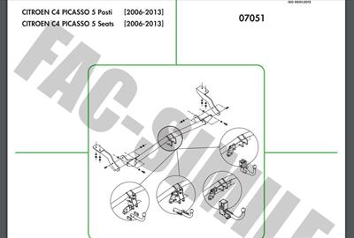 YATAY SÖKTAK CİTROEN C4 PİCASSO  - GRAND PİCASSO