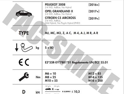 CİTROEN C5 AİRCROSS - OPEL GRANDLANDX - PEUGEOT 5008 - PEUGEOT 3008